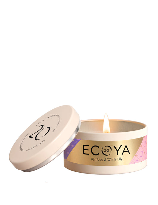 Ecoya Tin Candle - Bamboo & White Lily