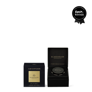 GH - Black Car Diffuser with 1 Replacement Scent Disk - LOST IN AMALFI